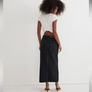 Madewell Skirts Madewell Denim Midrise Maxi Skirt In Lunar